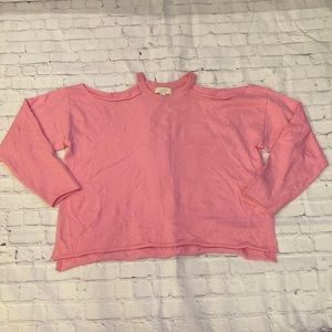 Forever 21 cold shoulder sweater- pink
